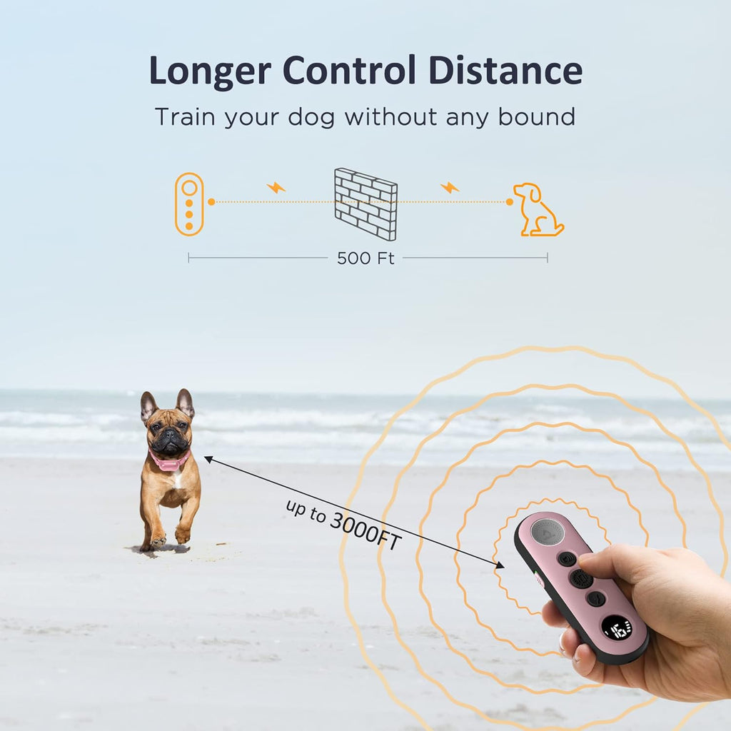 Rechargeable IPX7 Waterproof Dog Training Collar with Remote, Pack of 2 M14121