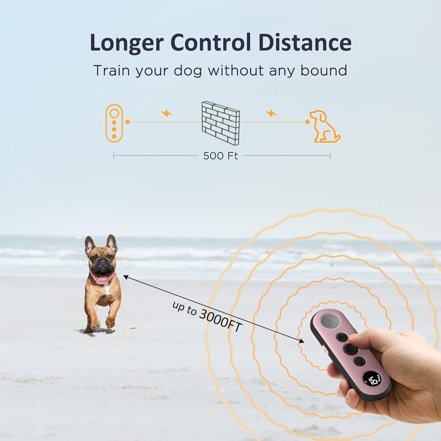 Rechargeable IPX7 Waterproof Dog Training Collar with Remote, Pack of 2 M14121