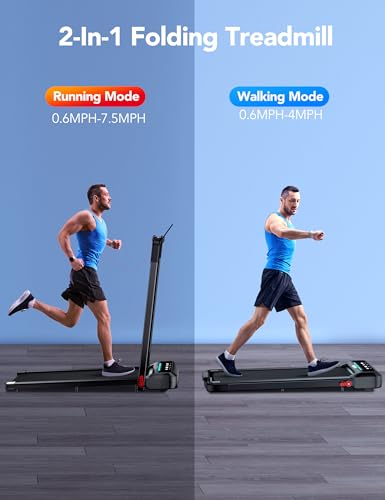 2 in 1 Under Desk Treadmill with Remote Control C56600