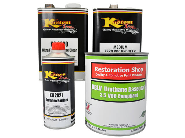 Dove Gray Urethane Basecoat Clearcoat Car Paint Complete Gallon Kit J704