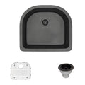 Composite Granite Kitchen Sink, Carbon E154
