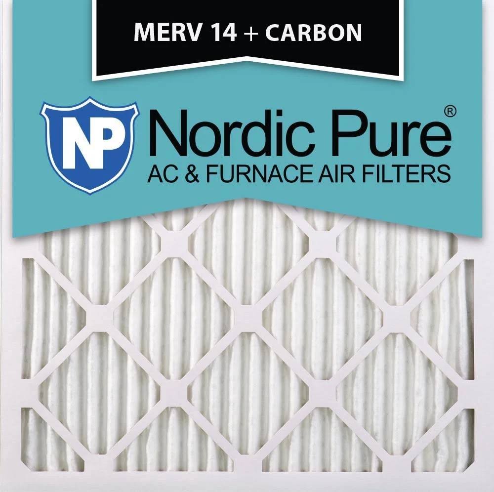 10x10x1 MERV 14 Carbon AC Furnace Filters Qty 12 X585
