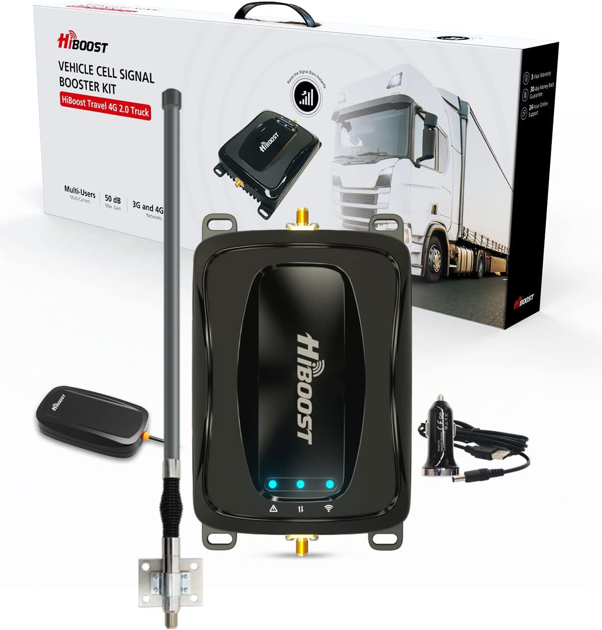 Car Cell Phone Booster with Magnetic Roof Antenna O333807