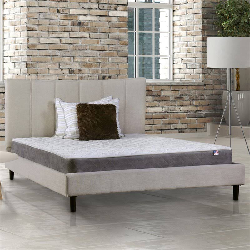 White Fabric King Tight Top Mattress S462354