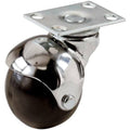 2-Inch Office Chair Plate Caster, Bright Chrome Hooded X51503