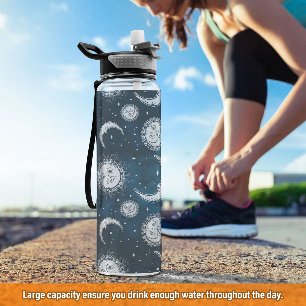 32oz Leakproof Tritan Water Bottle with Straw H4323