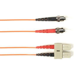 Orange 15-M ST-SC Multimode Fiber Optic Patch Cable Q6538