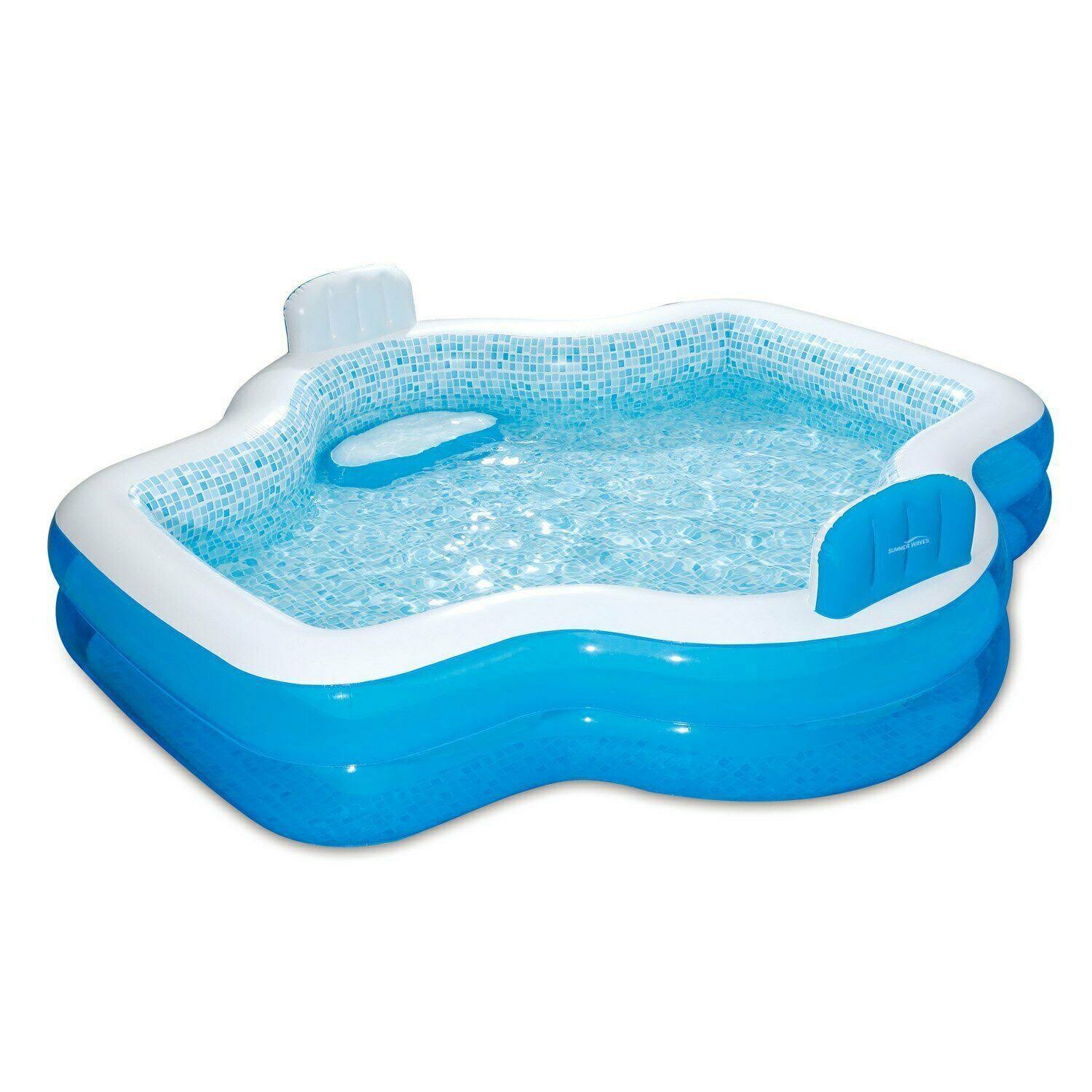 Inflatable Family Pool with Mosaic Interior Print P758