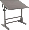 Vintage Drawing Drafting Table with Pencil Ledge - 36" W x 24" D - Slate Gray - Adjustable Tilting Top I803059