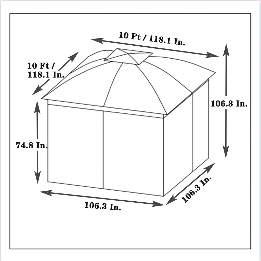 10'x10' Double Roof Outdoor Canopy Shelter Tent V168