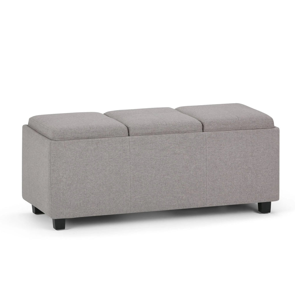 Cloud Grey Rectangle Storage Ottoman P29788