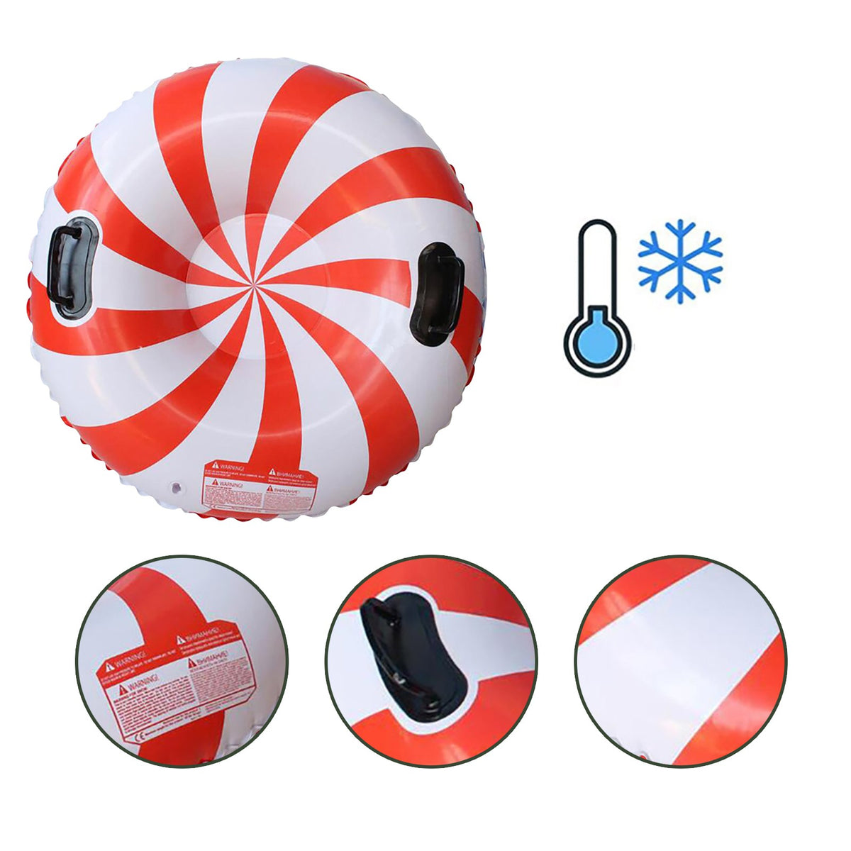 Ski Ring PVC Sled Tire Tube With Handle K43197
