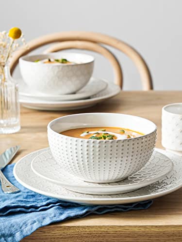 12 PCS Ceramic Dinnerware Set Arctic White X4498
