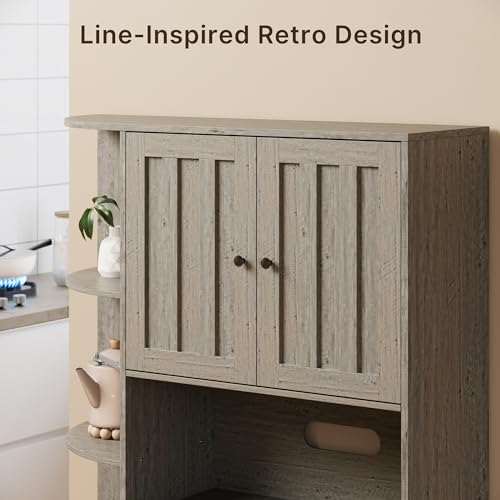 60.4" Farmhouse Kitchen Pantry Storage Cabinet with Doors and Adjustable Shelves Z21999