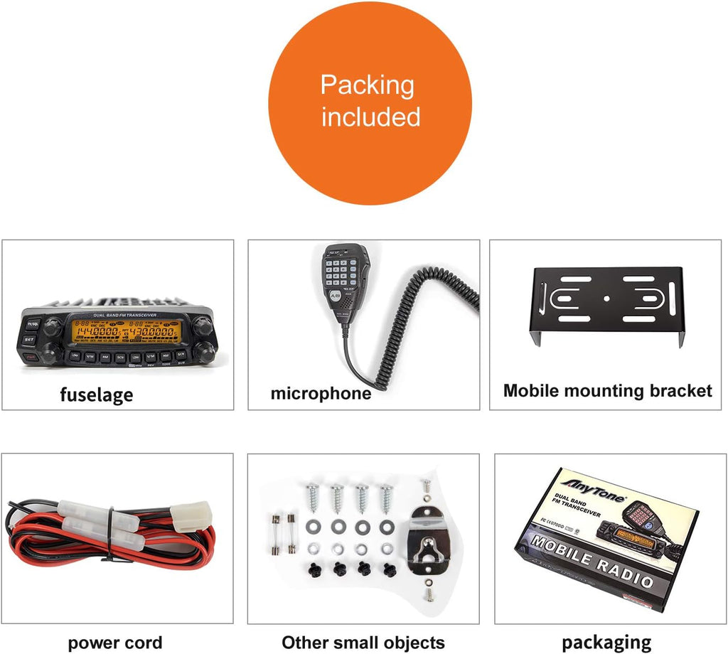 Dual Band Mobile Transceiver VHF/UHF Transmitter Vehicle Radio L407787