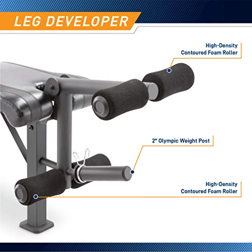 Olympic Weight Bench with Preacher Curl Pad and Leg Developer W2262