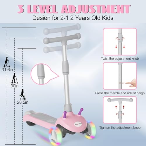 3 Wheel Electric Scooter with Flash Wheels and Anti-Slip Deck P15479