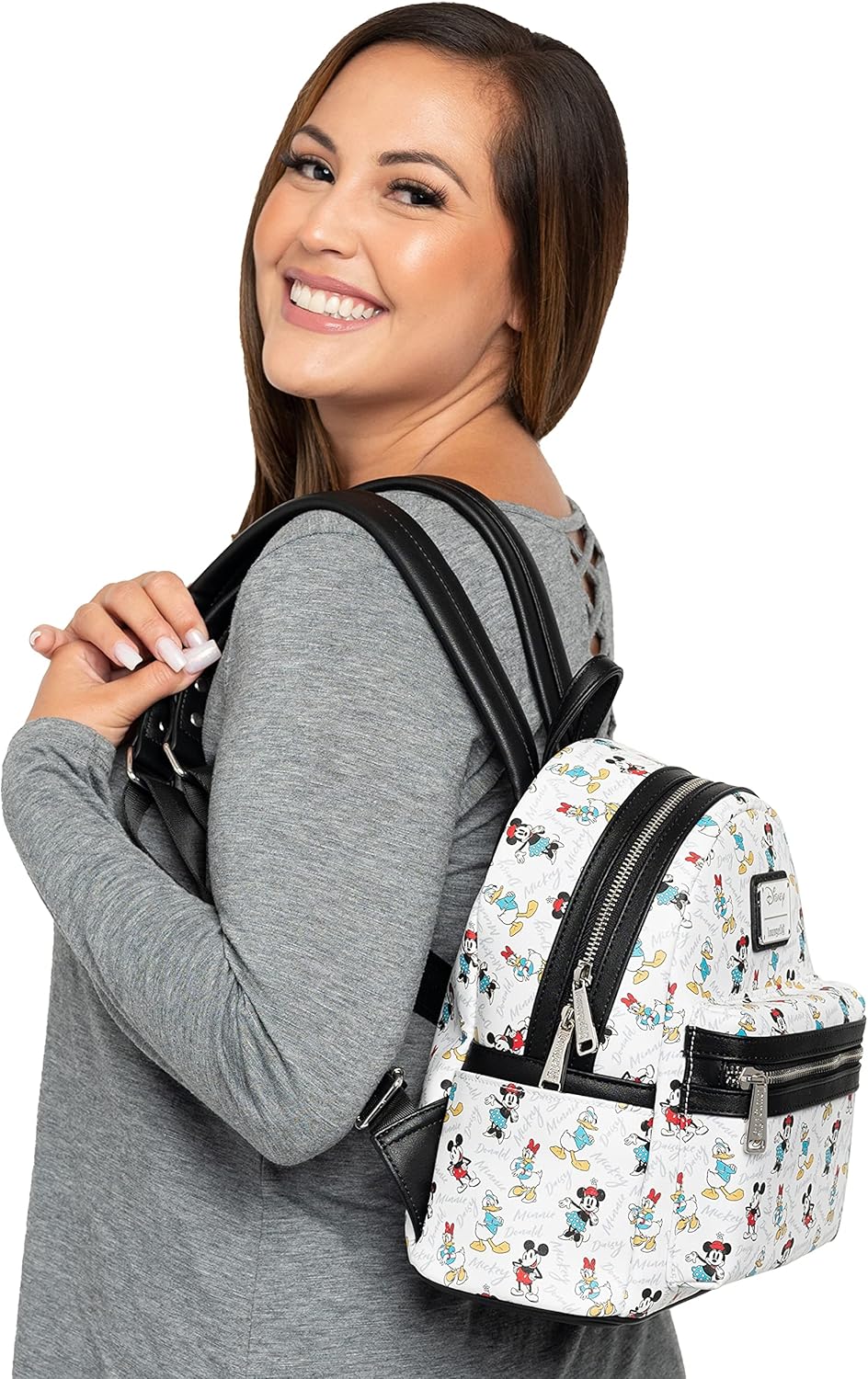 White Mini Backpack Handbag B442