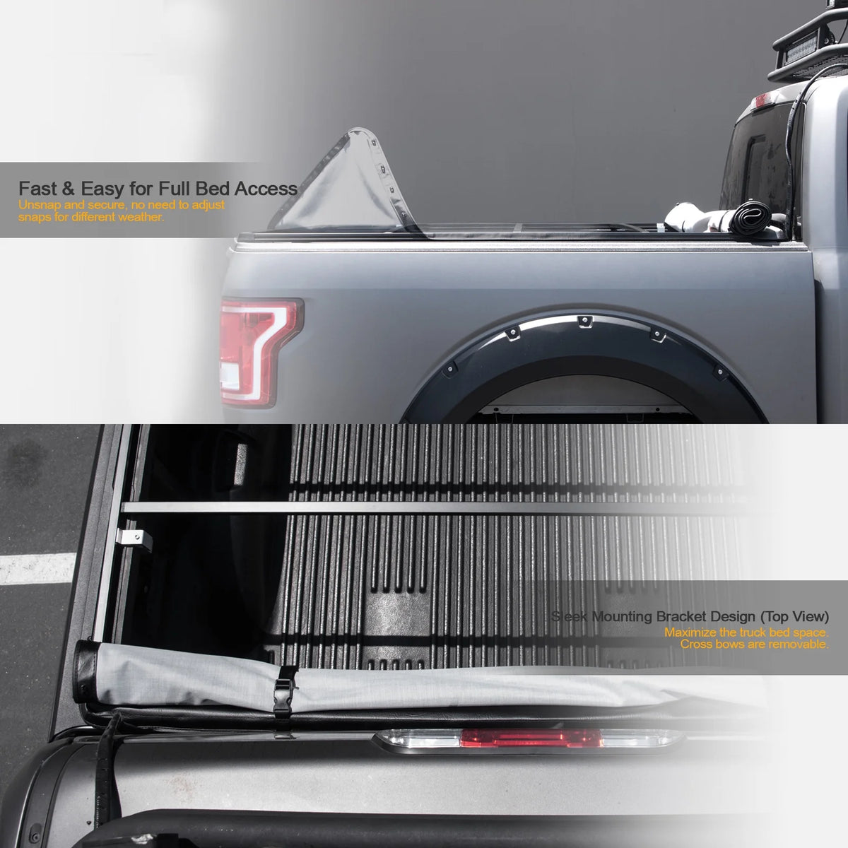 Tonneau Cover with Truck Bed LED Lights Y5700
