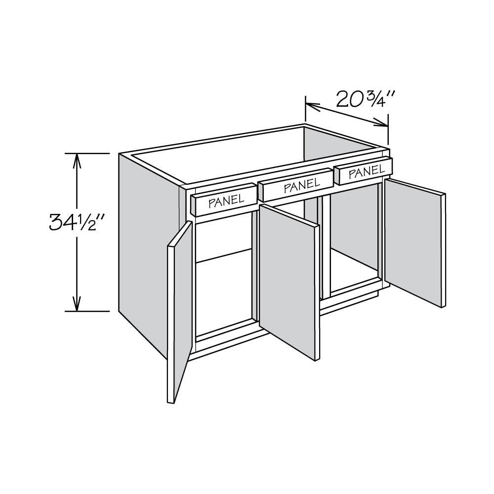 Gray Stone Bathroom Vanity Cabinet K987962