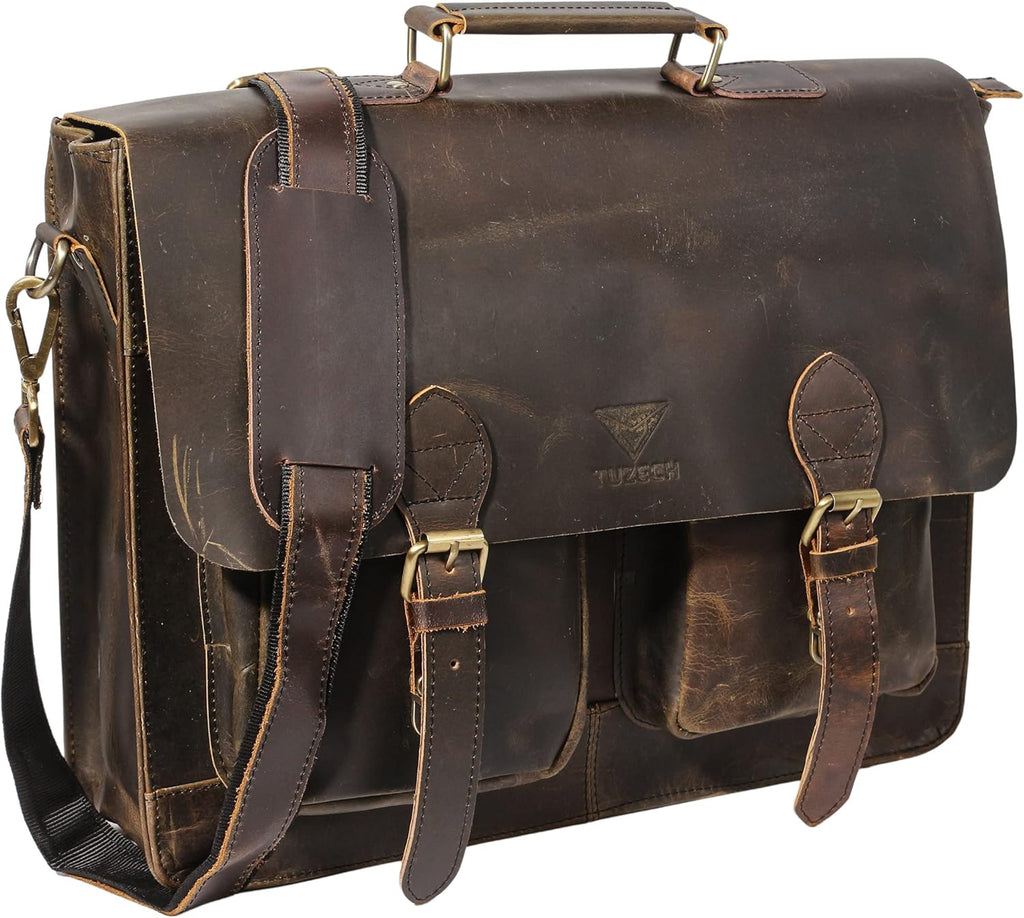 Retro Leather Laptop Messenger Bag W8010