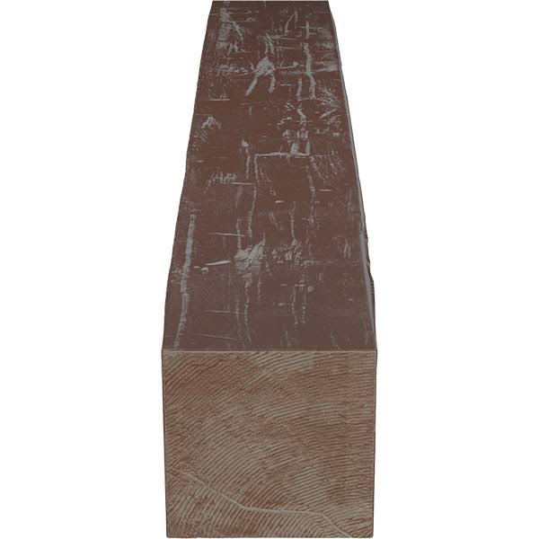Hand Hewn Faux Wood Fireplace Mantel, Aged Pecan U2851