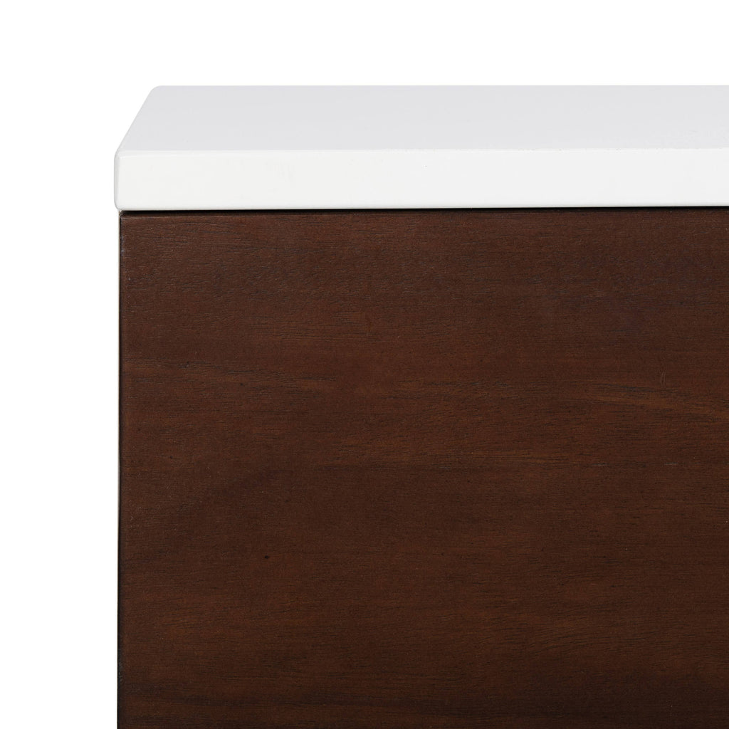 Cream White Washed Media Stand U607754