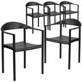 Black Plastic Cafe Stack Chair V269152