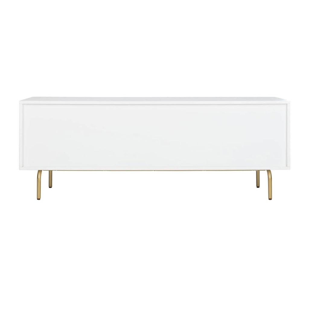 Cream White Washed Media Stand U607754