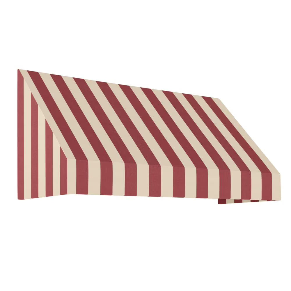 Burgundy/Tan Stripe Acrylic Fixed Awning I18449