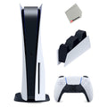 Playstation 5 Disc Version Console with DualSense Charging Station and Microfiber Cloth I568145