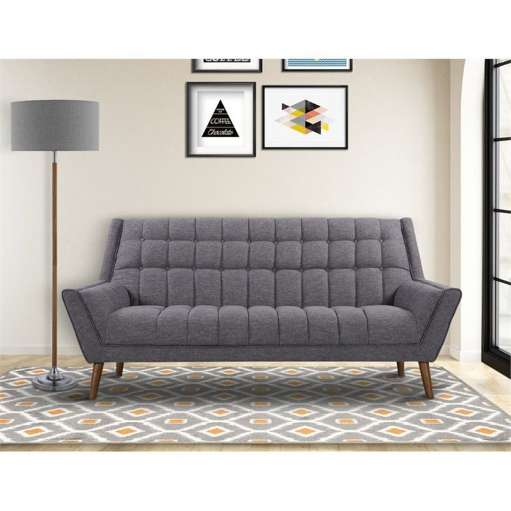 Dark Gray Linen Fabric/Wood Sofa C460