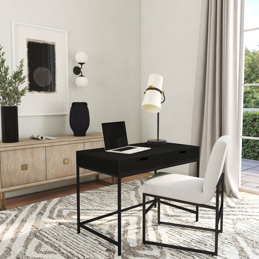 Black Desk with Drawers A887989