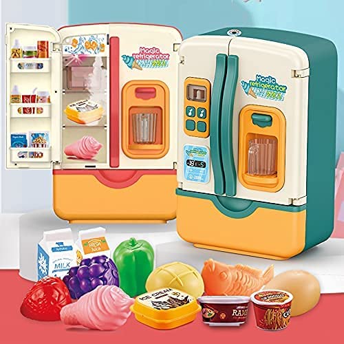 Blue/Pink Kids Simulation Refrigerator Pretend Play Toy J193