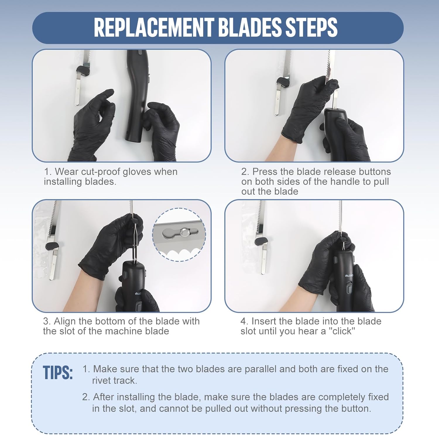 Cordless Electric Knife with Safety Lock Include 2 Blades B809109
