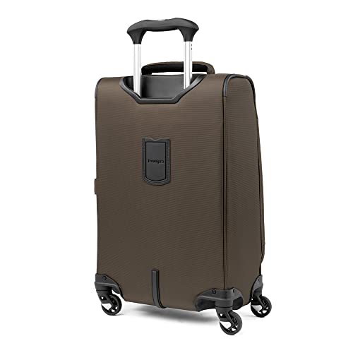 Slate Green Softside Expandable Carry On Luggage with 4 Spinner Wheels M78966
