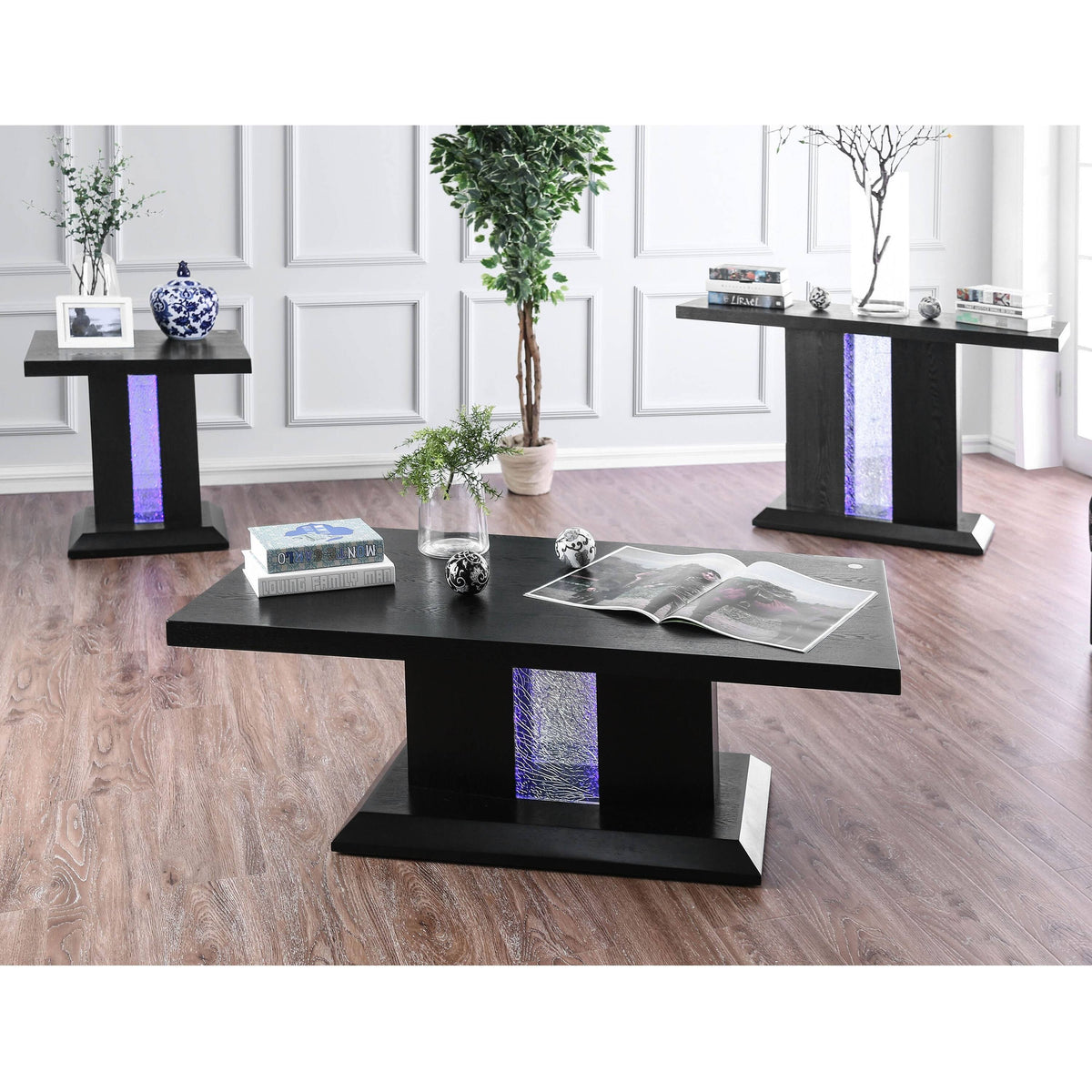 Black LED End Table G299032