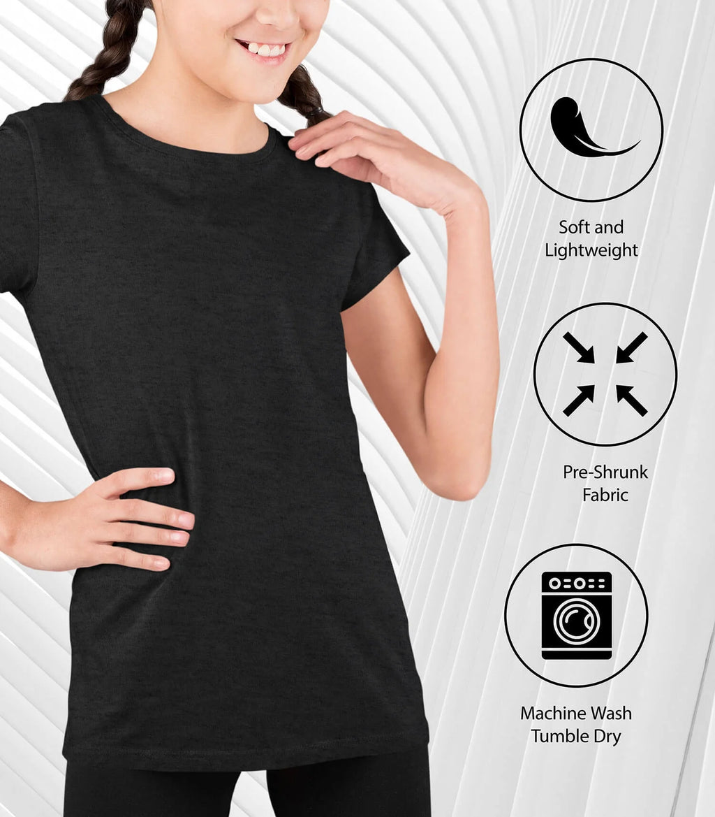 Toddler And Youth Girls Short Sleeve Graphic T-Shirt L60554