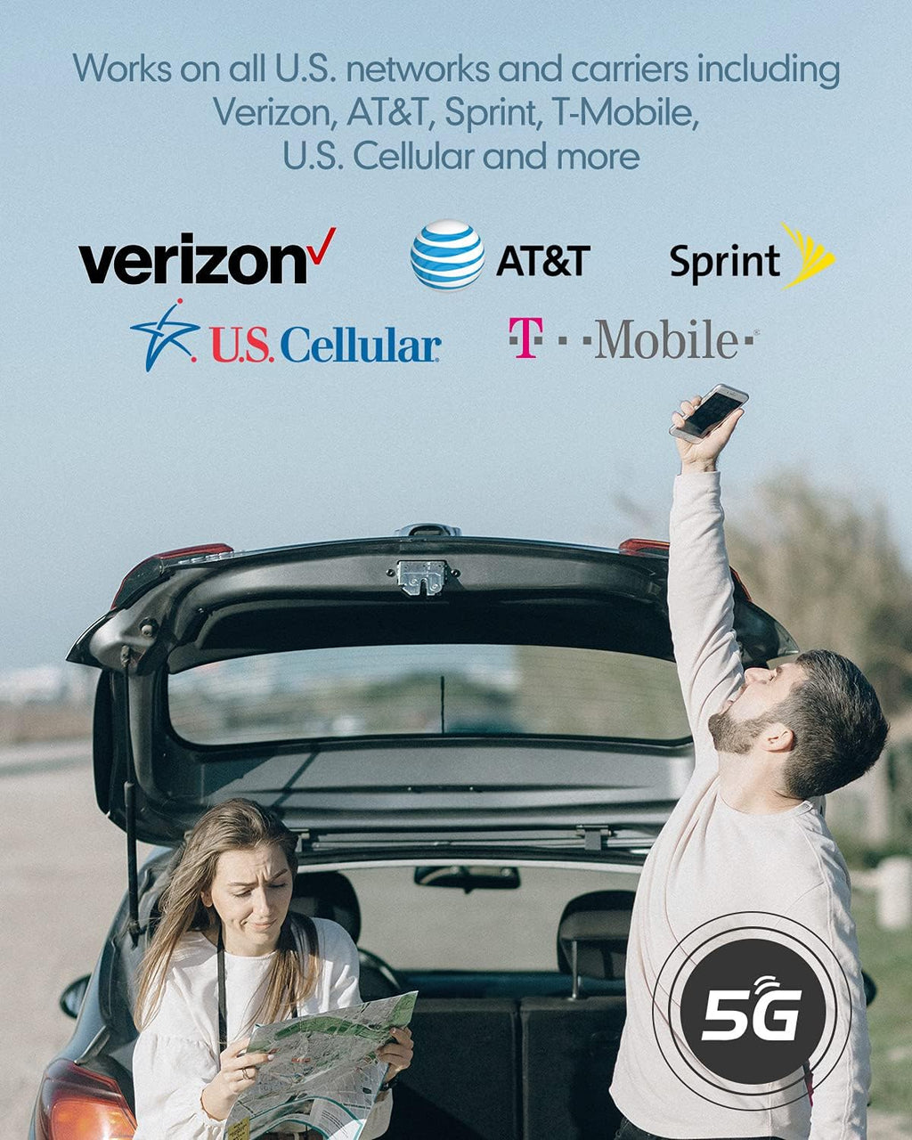 Car Cell Phone Booster with Magnetic Roof Antenna O333807