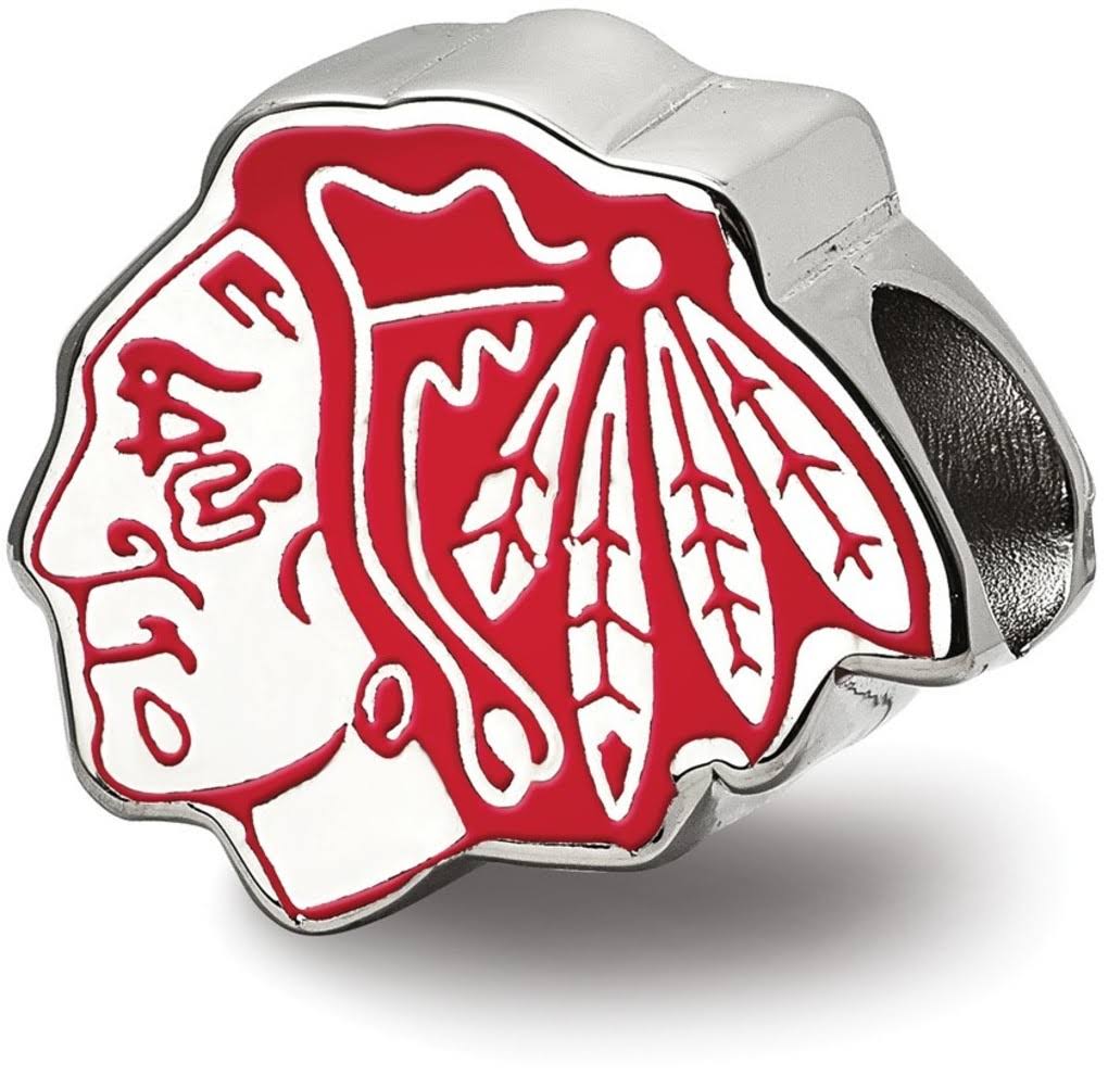 Sterling Silver Enameled Logo Bead S964027