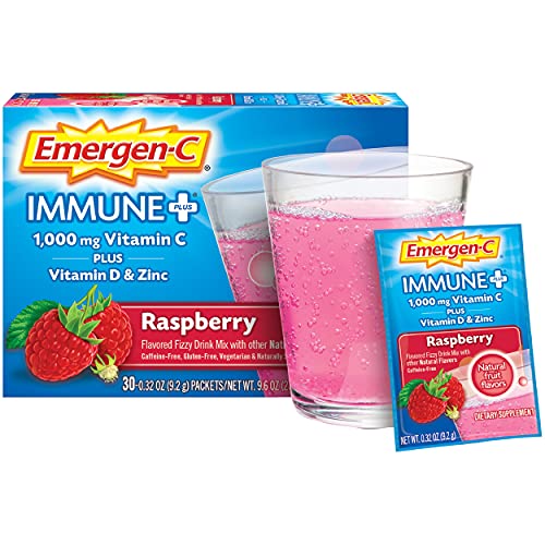 Raspberry Flavor Vitamin C Powder with Vitamin D, Zinc, Antioxidants and Electrolytes - 30 Count E209586