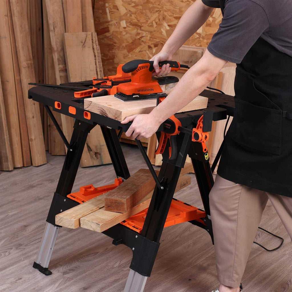 Portable Folding Work Table 2-in-1 Sawhorse Workbench A5406