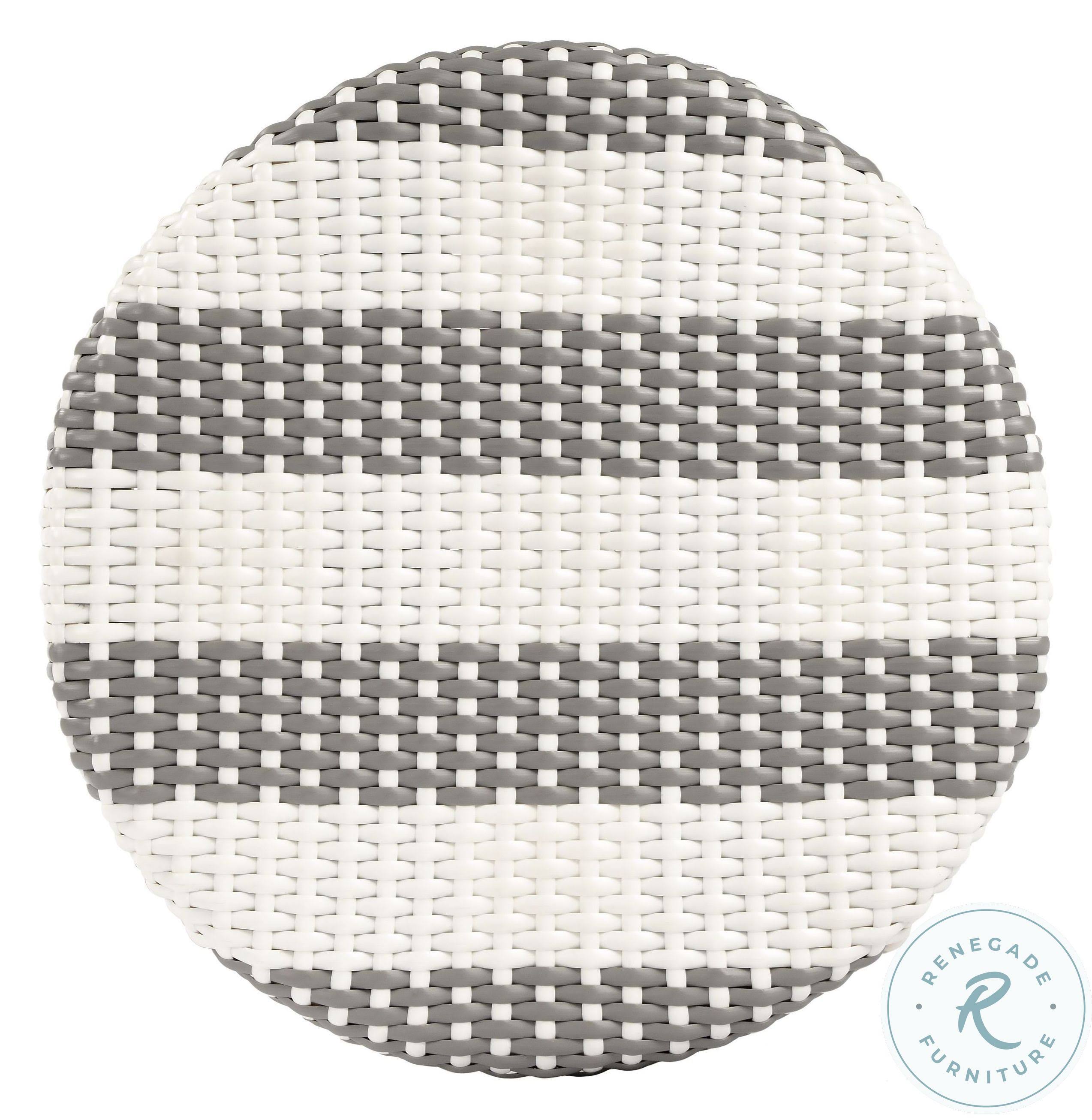 Grey & White Rattan Counter Stool H63420