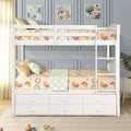 Twin Over Twin Bunk Bed White G217