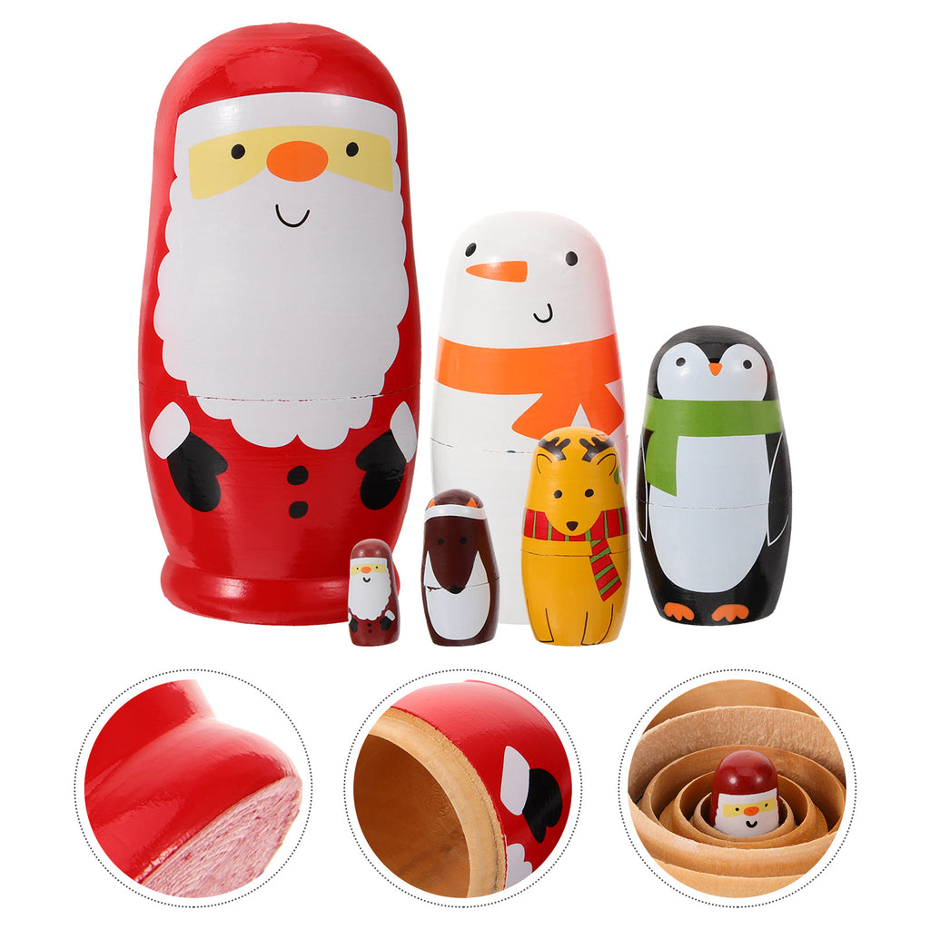 6pcs Handmade Wooden Matryoshka Dolls P160199