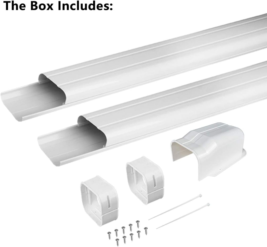 4" 7.5 Ft AC Decorative PVC Line Set Cover Kit, Pack of 2 N75771