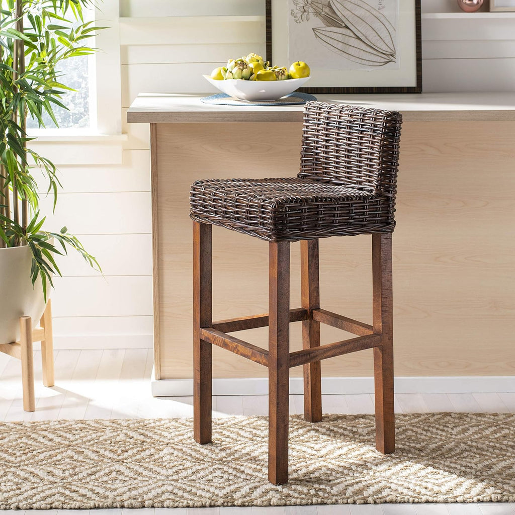 Cappuccino Wicker 30-inch Bar Stool P9725