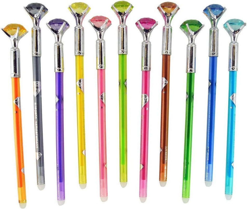 24 Pc Gel Pens with Rhinestone Topper O5549
