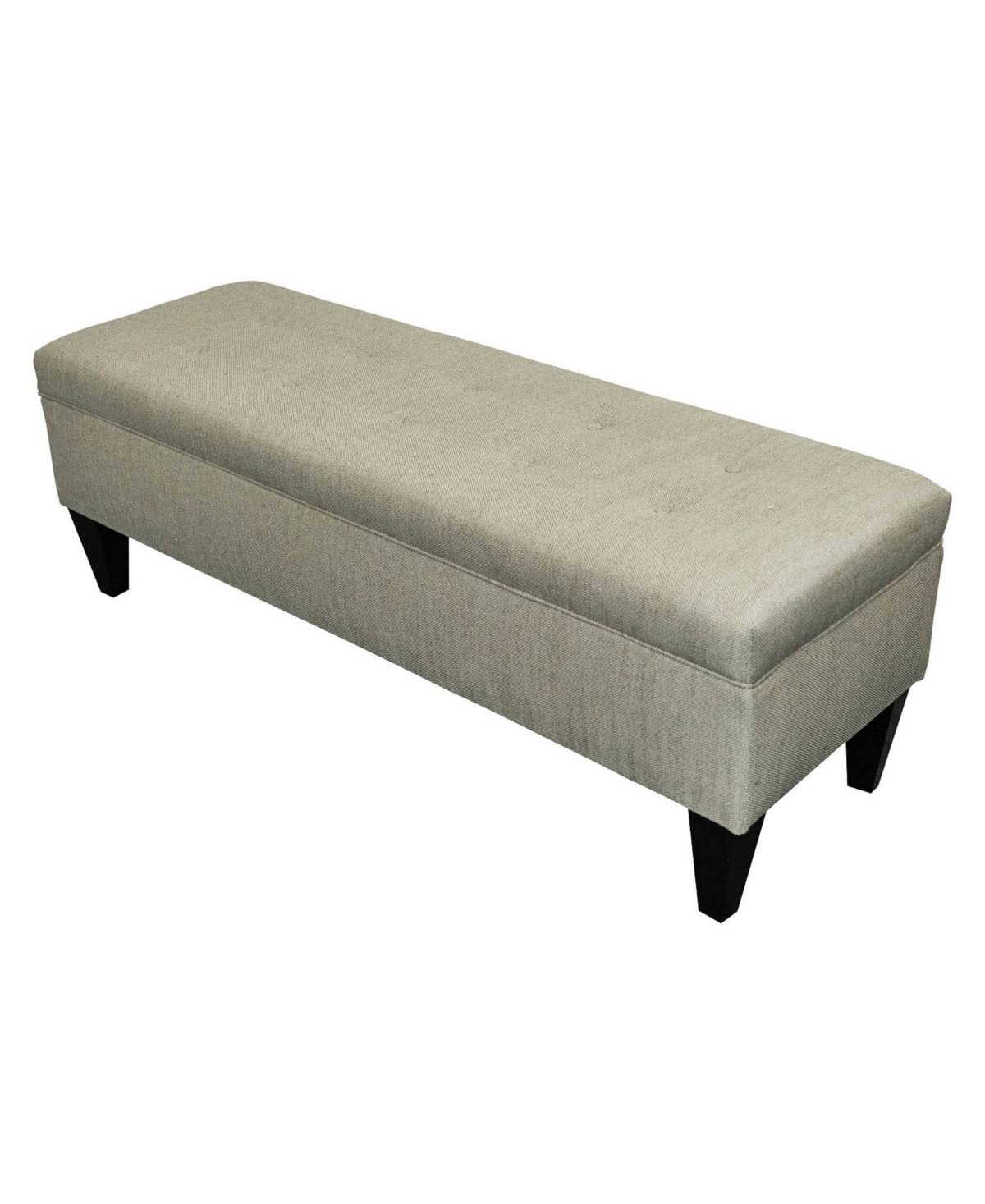 Charcoal Tufted Storage Bench Y946