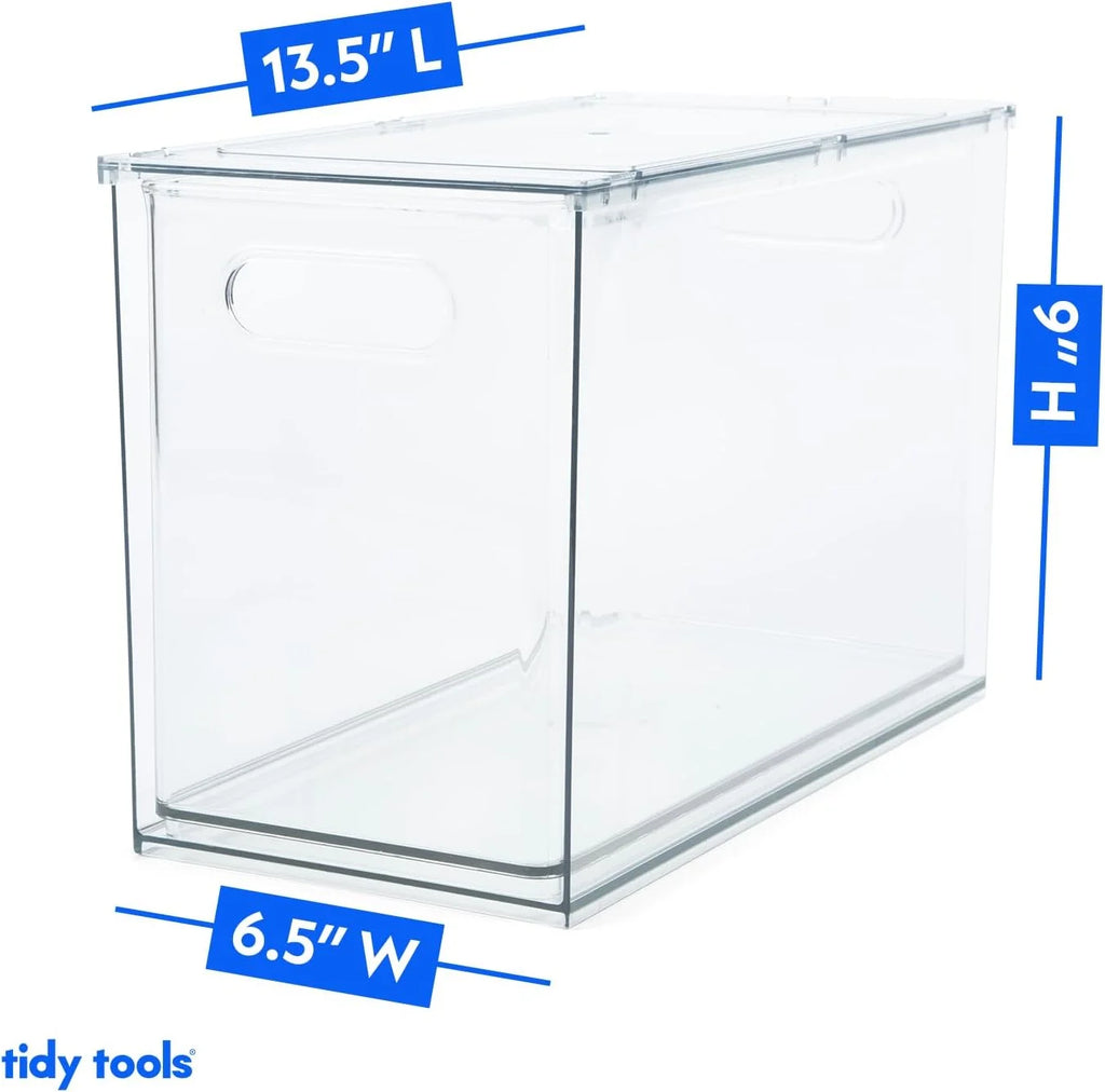 Clear Refrigerator Organizer Bins Stackable Plastic Storage Bins With Pull-Out Drawer A240583